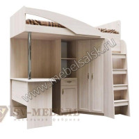 ДМ15 Кровать Вега двухъярусная комби (SV мебель)